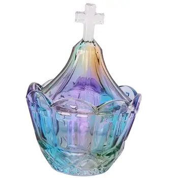 

1PC Glass Storage Bottle European Type Fruit Tray Glass Candy Dry Fruit Dishes Food Storage Jar Storage Container