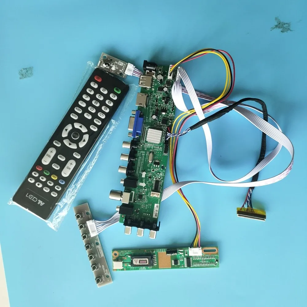 

Комплект для LP141X13-B1/LP141X13-C1 платы контроллера 1024X768 HDMI ЖК-панель ТВ VGA USB AV 30pin 1 CCFL цифровой пульт DVB-T 14,1"