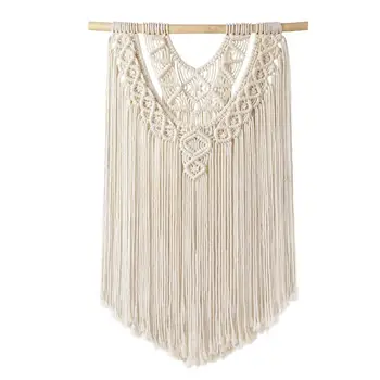 

Macrame Wall Hanging Decor Boho Chic Bohemian Woven Home Decoration for Apartment Bedroom Living Room Home gardening wall decora