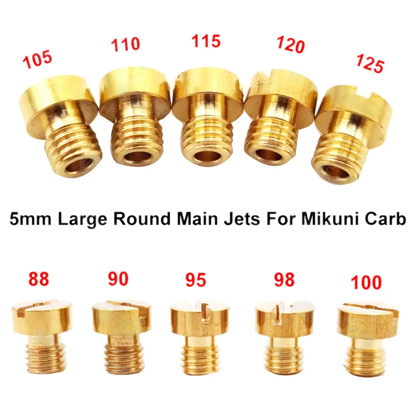 5 мм большой круглый карбюратор основной струи для Mikuni Карбюратор VM22 VM24 VM26 125Cc 150Cc 200Cc 250Cc Dirt Pit Bike