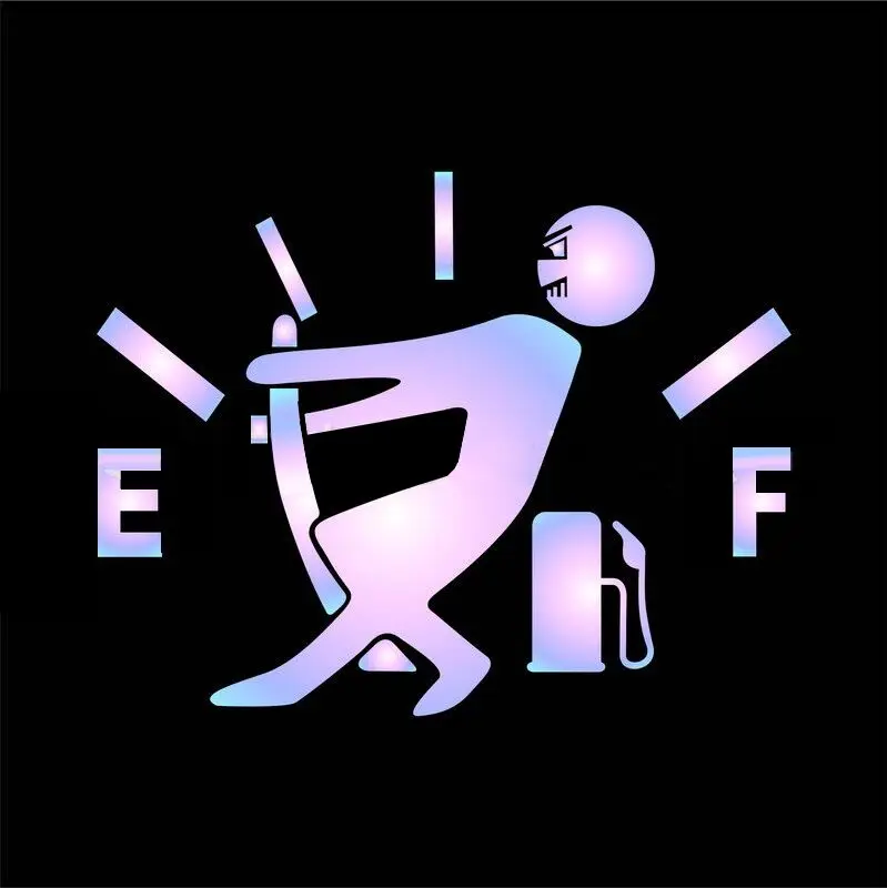 

SLIVERYSEA 12.7*9.2CM Car Styling Fuel Gage Empty Stickers Funny Vinyl JDM Car Stickers and Decals Black/Sliver/Multicolor #B136