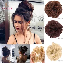 LVHAN женский кудрявый шиньон с эластичной резинкой синтетическая резинка для волос обертка волосы грязный пучок шиньоны