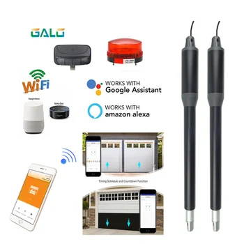 

Smart WiFi control automatic door opener dual arm double door operator motor for GSM access control home security gate opener