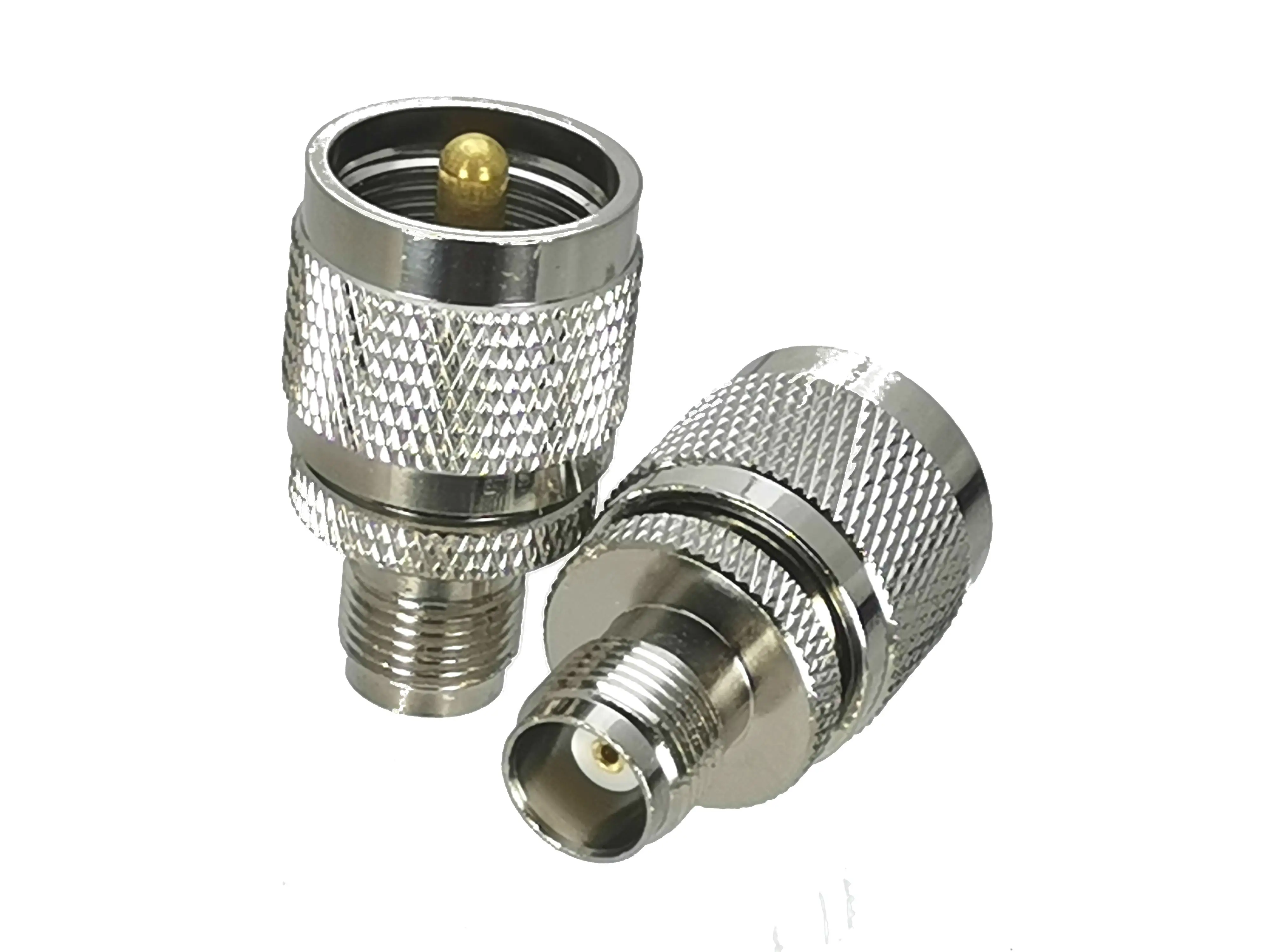 Pack De 2 Adaptadores Coaxiales RF 50 Ohm - Convierte De Conector PL259 Macho (UHF) A TNC Hembra, Para Equipos De Radio Y Antenas