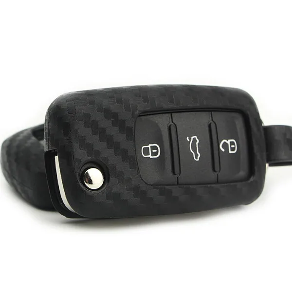 TT07-only case Чехол для ключей из углеродного волокна для Volkswagen Golf 7 Bora Jetta Polo Passat Bettle Tiguan B5 B6 MK5 MK6 MK7 Maggiolino - Название цвета: TT07-only case