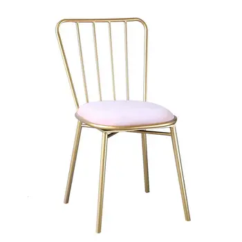 

Household Dining Chair Nordic Gold Metal Chair Modern Minimalist Restaurant Chairs Cheap Living Room Furniture Cadeira