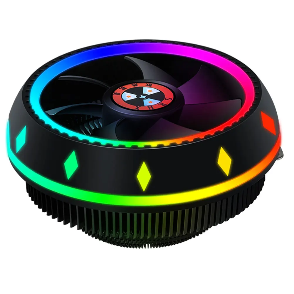 Кулер ALLOYSEED для ПК тихий кулер процессора 100 мм светодиодный светодиодной RGB