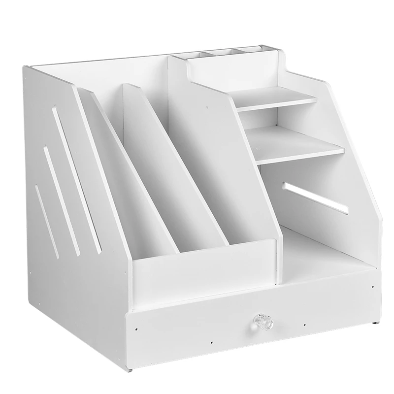 

DIY Office School Supplies Desk Accessories Stationery Desk Organizer File Tray Magazine Makeup Pencil Organizer Pen Note Holder