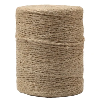 

2Rolls Natural Jute Twine,Brown Twine Rope for Gift Wrapping, Gardening Applications and Holiday Decorations 1.5mmx300M