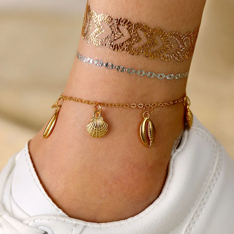 

Simple Cowrie Shell Anklets for Women Summer Beach Barefoot Sandals Foot Chain New Fashion Ankle Bracelets Leg Jewelry Wholesale