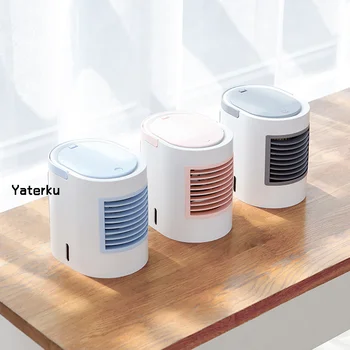 

Mini Portable Air Cooler Fan Air Conditioner With Led Mood Light Desktop Air Cooling Fan Humidifier For Home Office#y#g40