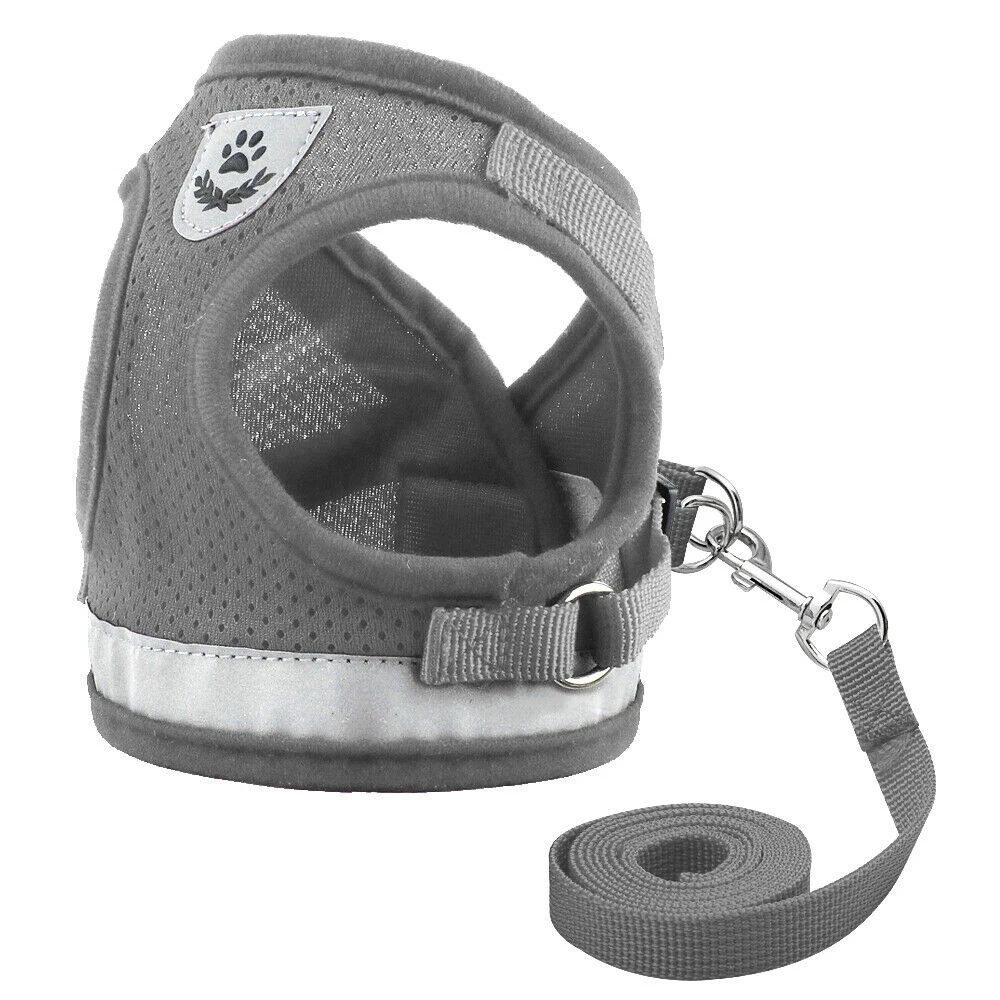 Ошейник для собак и кошек Выдвижной Поводок для собак Регулируемый светоотражающий жилет поводок для прогулок для маленьких средних собак