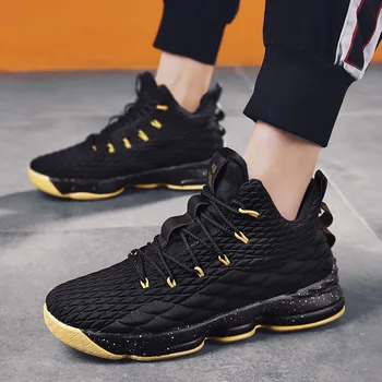 

REETENE Breathable Basketball Couple Shoes Comfortable Anti-Slippery Shoes Training Ankle Couple Sneakers Outdoor Sports Shoes