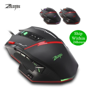 

Zelotes C15 computer mouse hand game Gaming Mouse 7000 DPI 13 Programmable Buttons Weight Tuning Cartri gaming mouse