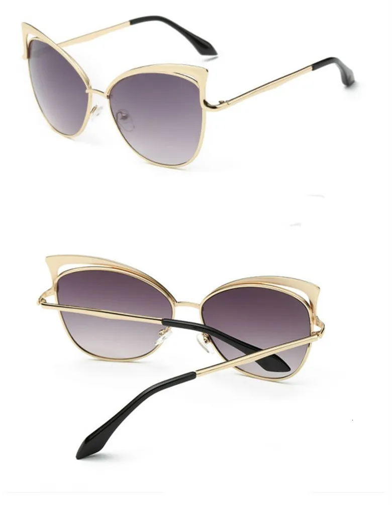 LONSY, сексуальные, кошачий глаз, солнцезащитные очки для женщин, фирменный дизайн, металлическая оправа, зеркальные, розовое золото, солнцезащитные очки для женщин, UV400, Ретро стиль, Oculos De Sol Gafas