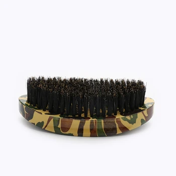 

ArmyGreen Men Boar Hair Bristle Beard Brush Shaving Comb Face Massage Handmade Yellow Mustache Brush Beauty Care G0224