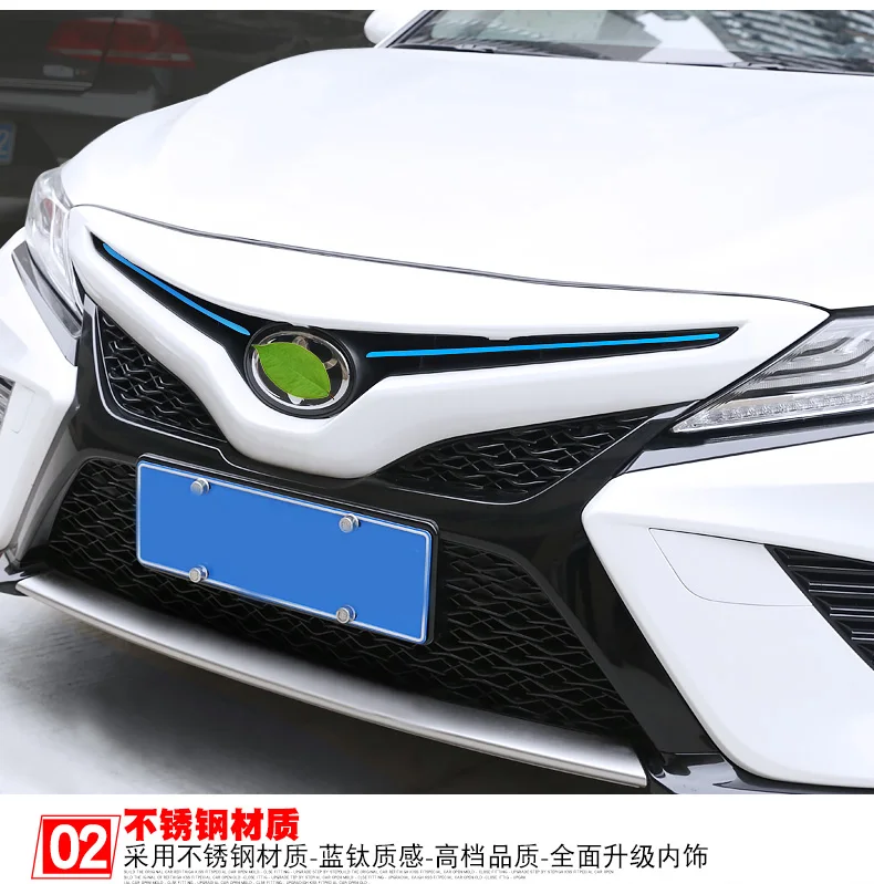 Автомобильный Стайлинг для Toyota Camry- Спортивная передняя решетка средняя Сетка верхняя отделка полосы крышка отделка автомобильные аксессуары