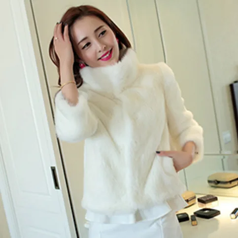 

Faux Coat Fake Mink Fur Jacket Plus Size White Jackets For Women Winter 2020 Chaquetas Invierno Mujer KJ307
