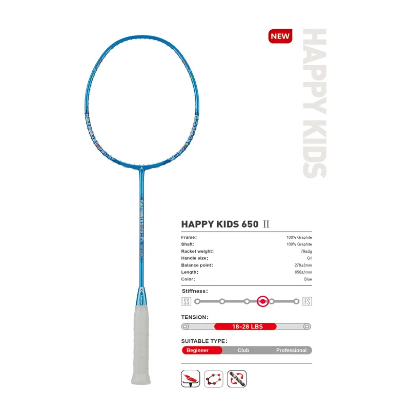 Kawasaki Badminton Rackets For Kids Children 5u Junior Badminton