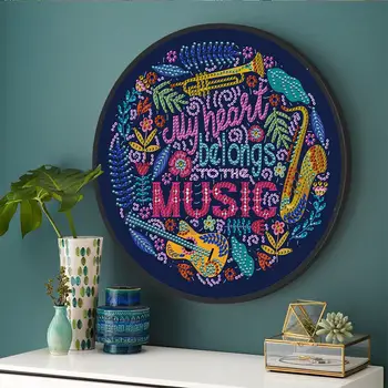 

DIY Diamond Painting Love Tassel Pendant Special Shape Wall Decoration Cross Stitch Kit Home Decoration Christmas gifts LK092