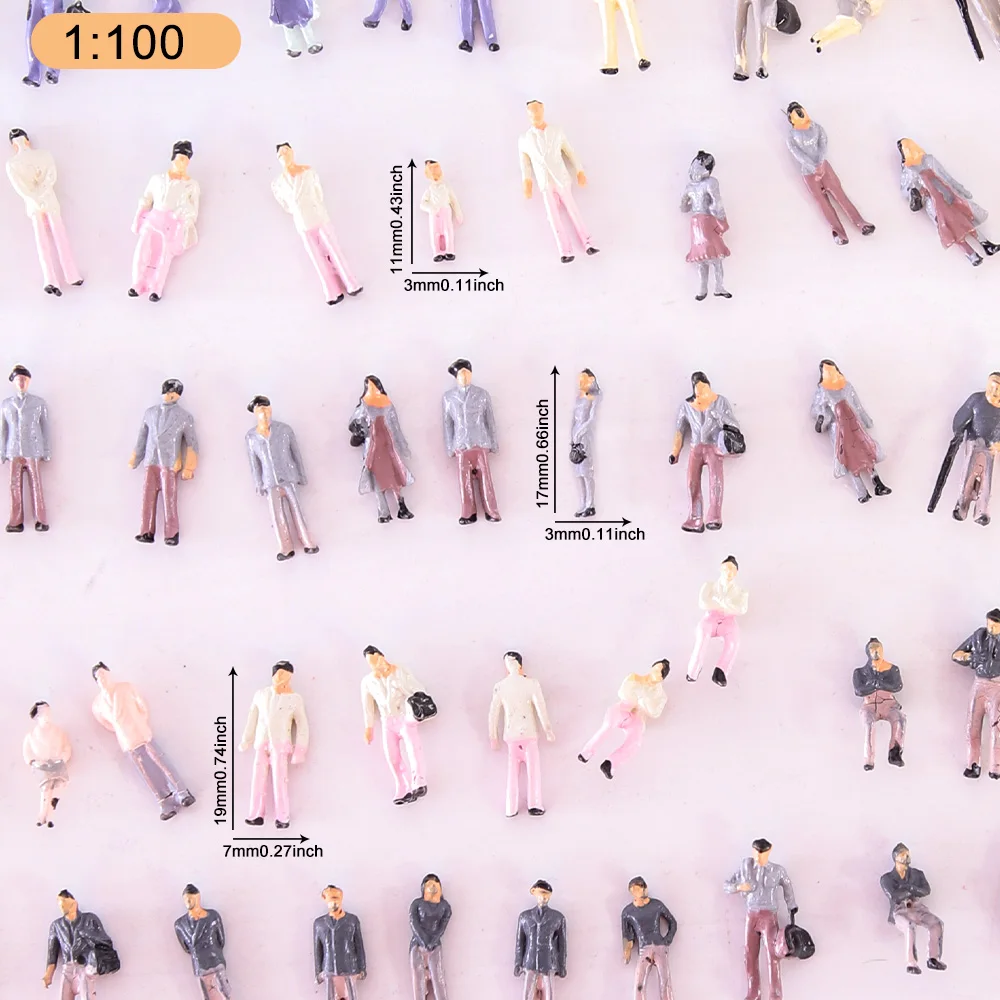 High Quality HO N Scale 1:87-200 Train Model Miniature Passenger Mini Figure For Railway Street People Landscape Layout