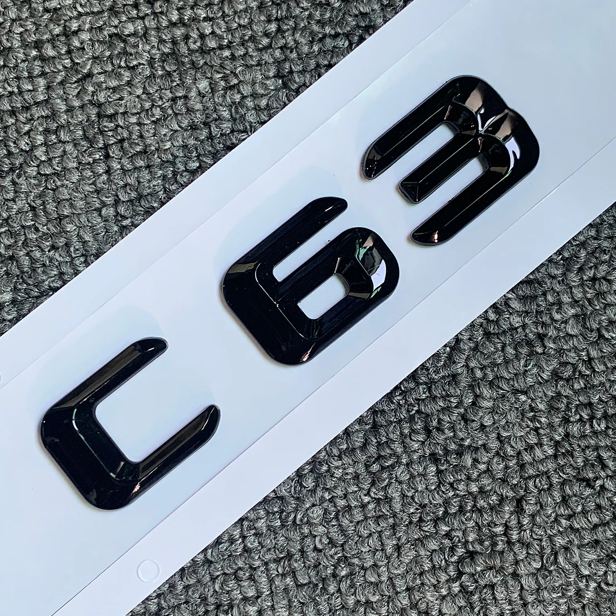Original Size 1:1 Car rear tail Emblem Number letters Sticker For Mercedes Benz C63 C 63 Chrome Silver/ Matte Black | Автомобили и