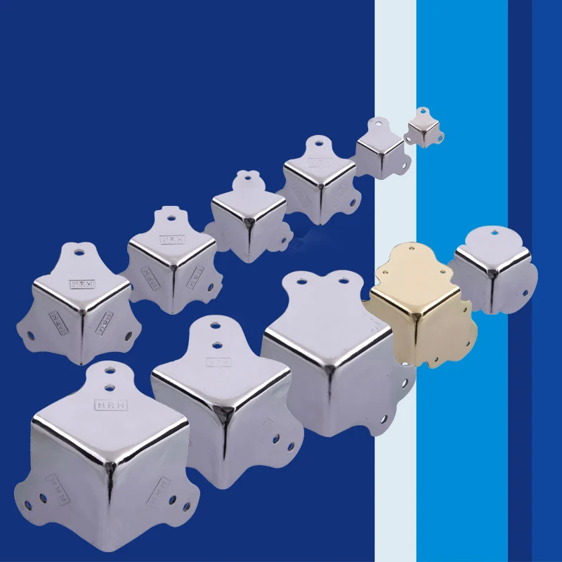 

12pcs Steel Fixed Angle Corner Bracket 90 Degree Decorative Jewelry Gift Wood Box Feet Leg Corner Edge Protection Cover Hardware