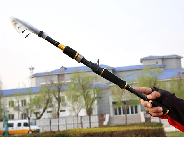 Carbon Spinning Casting Telescopic Lure Fishing Rod Sea 2.4M 2.7M 1.8M 2.1M Short Portable Fishing Pole Rod M Power Ultra Light green