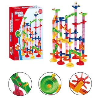 

Three-dimensional track toy 50PCS with ball building blocks, children's DIY assembling labyrinth pipe building blocks education