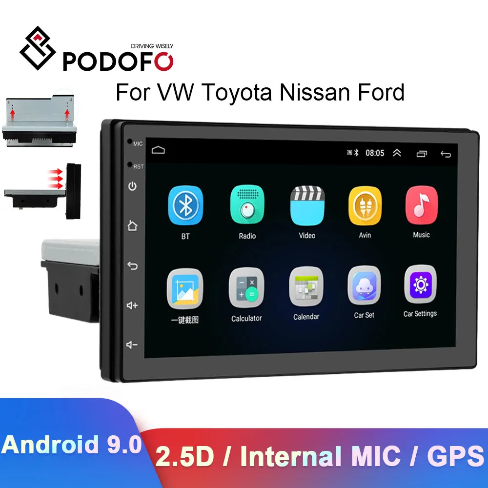 Camecho 1din автомобильный Радио GPS мультимедийный видео плеер Wifi стерео для VW Toyota Nissan