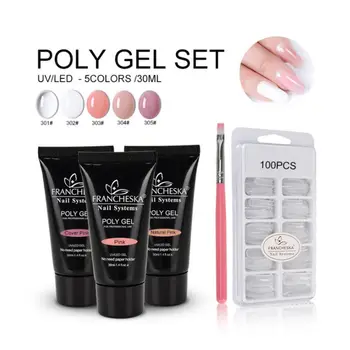 

Poly Gel kit 6 Colors Builder Poly Gel Fast Dry Nail Art Design Nail Extension Natural Gel Jelly Acrylic Gel Set Beauty