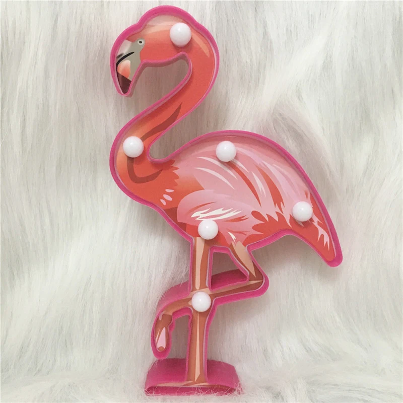 Flamingo 3D единорог; Фламинго милые животные светодиодный шатер светильники в форме букв декоративные лампы для внутреннего освещения для свадебной вечеринки тема DIY украшения - Цвет: Flamingo