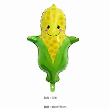 Пересекающиеся и овощные воздушный шар в форме фрукта моркови фрукты и овощи Воздушные шары День рождения украшения мультфильм алюминиевая пленка мяч