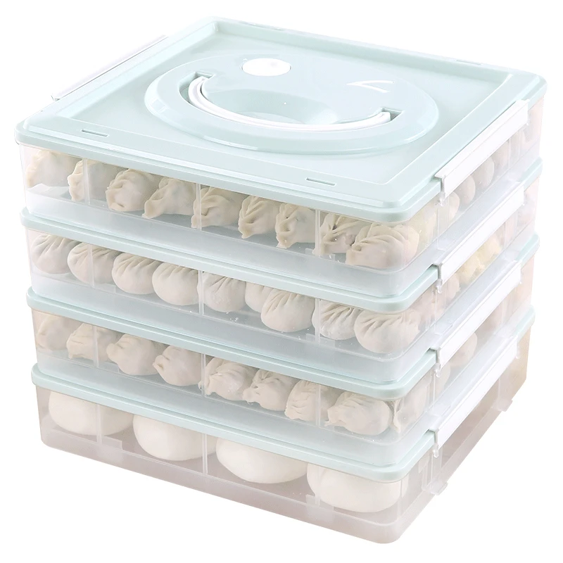 Бытовой Холодильник многослойный пластиковый чехол для еды пельменей булочки коробка для хранения замороженных продуктов mx6211459