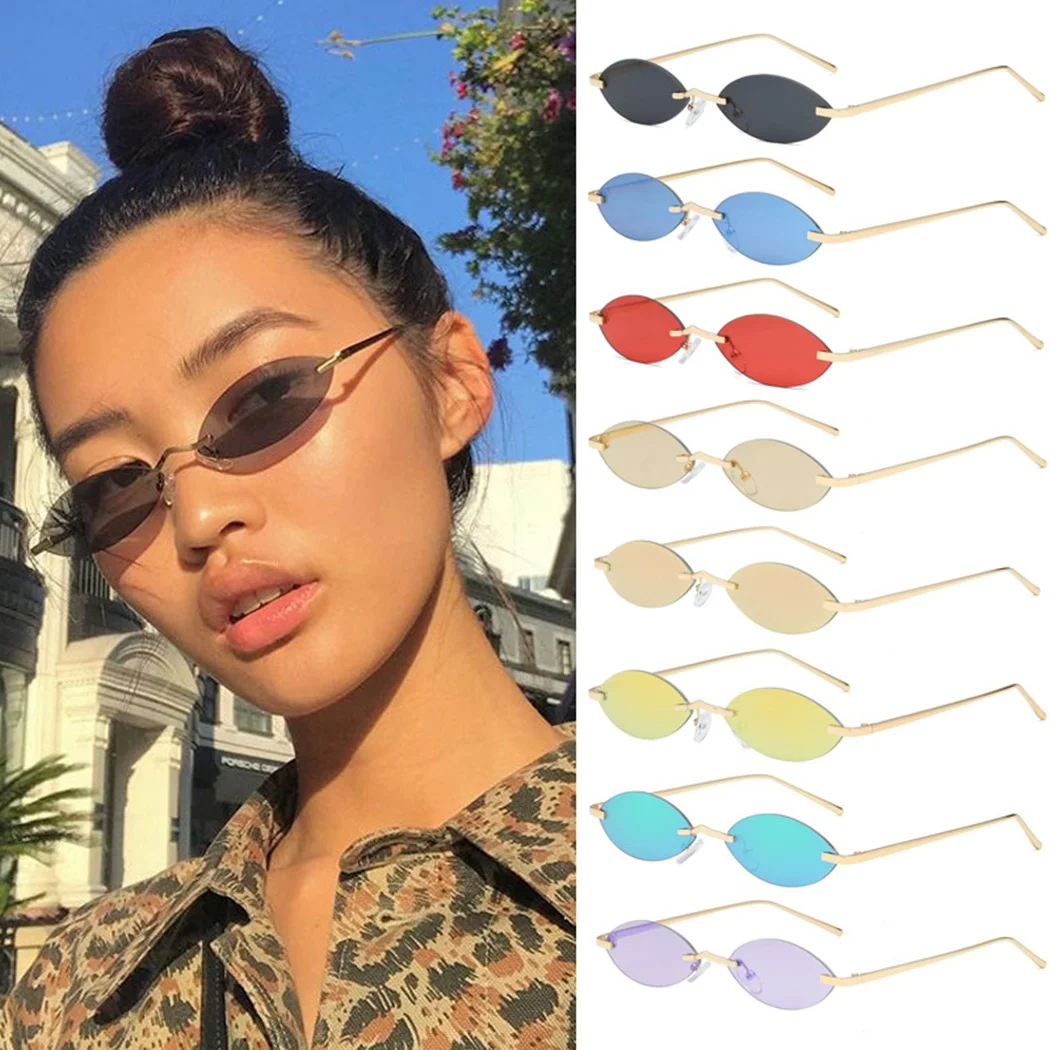 Nuevas gafas de estrechas para mujeres pequeñas gafas de sol tipo ojo de gato marca diseñador Vintage moda ovalada gafas de sol UV400 - AliExpress Accesorios para ropa