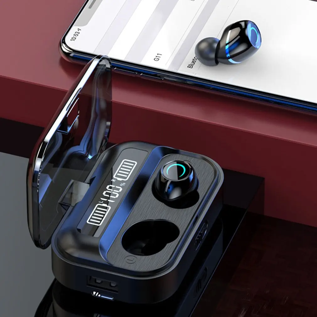USB Wireless Earbuds 300h Long standby Bluetooth G05 5 1 TWS Earphone noise reduction key Control Prevent accidental touch
