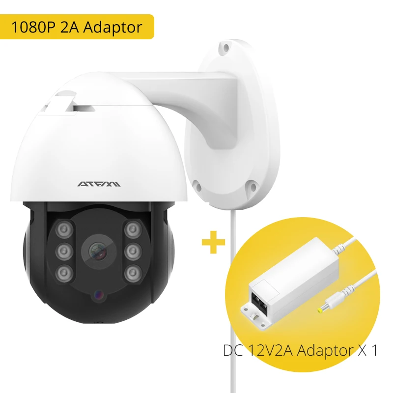 1080P 2A Adaptor Уличная Ip камера Wifi Cctv Мини Ptz камера Домашняя безопасность 360 камера 2mp HD 1080p Беспроводное видеонаблюдение Onvif скоростная купольная - Цвет: 1080P 2A Adaptor