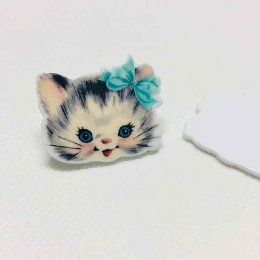 

10pcs/lot flatback planar resin kawaii cat DIY resin cabochons accessories for diy phone case hair bows