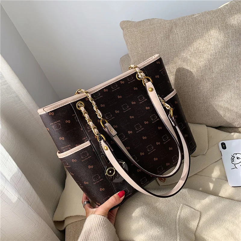 

Litthing Bags for Women 2019 Luxury Handbags Lady Shopper Bag Sac A Main High Capacity Tote Classic Print Shoulder Bag Louis