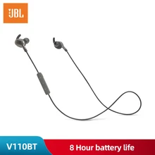 Оригинальные наушники JBL V110BT JBL, беспроводные стерео наушники с Bluetooth и басами, игровые наушники с микрофоном, супер бас гарнитура