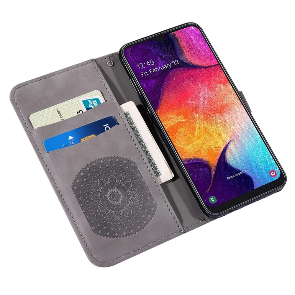 Чехол-книжка чехол для телефона в виде ракушки для samsung Galaxy A10 M10 A20 A30 A40 A50 A60 A70 A80 A6 A8 плюс A7 чехол с роскошной текстурой
