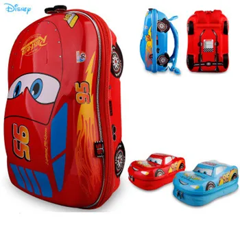 

Original Disney Lightning McQueen Boy Schoolbag Stereoscopic Cartoon Car Children Water-proof Backpack X5367