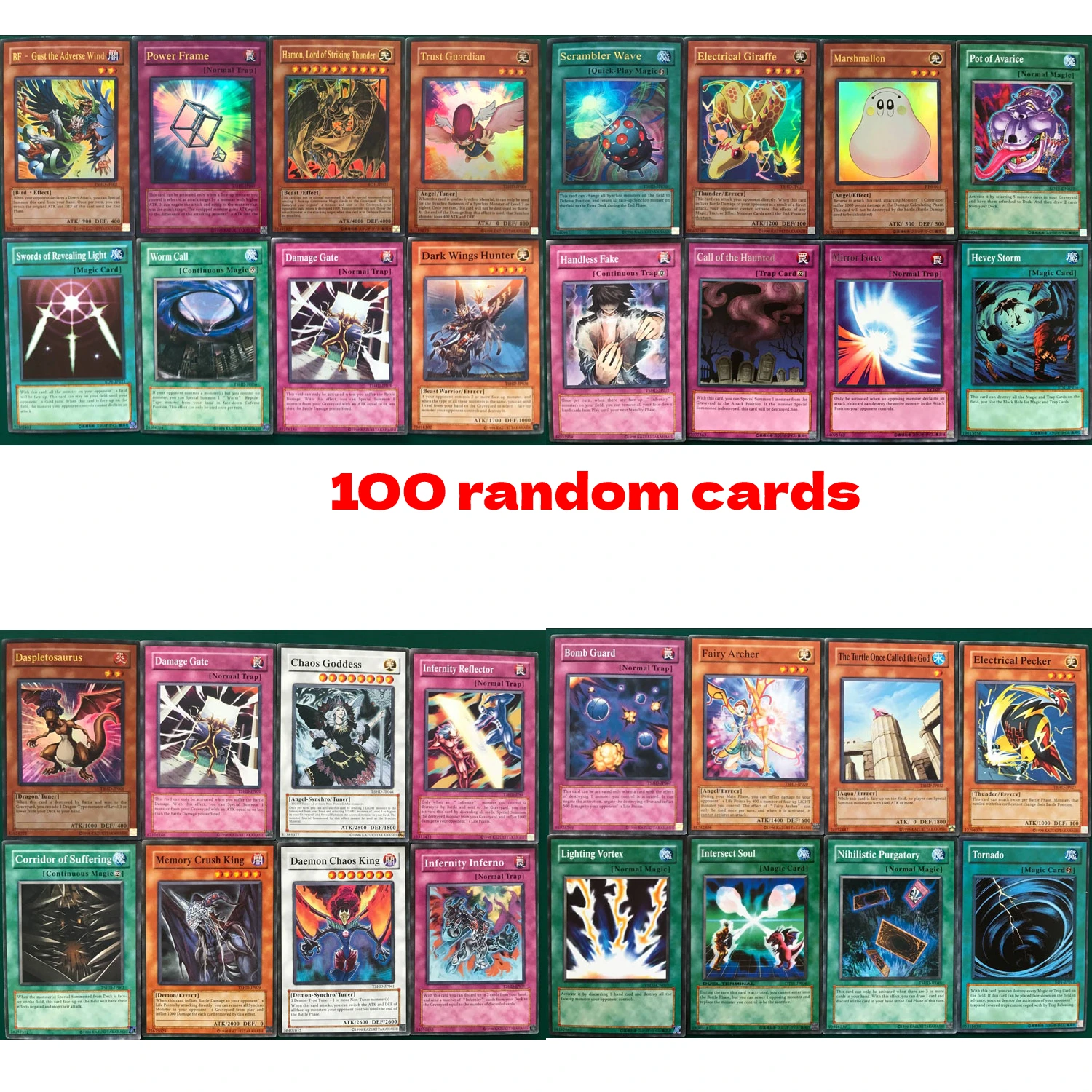 Yu-gi-oh!100 Random Cards Monster Trap Magic Supplementary Draw Card Yugioh  Diy Card Kids Gift Game Collection Cards - Game Collection Cards -  AliExpress