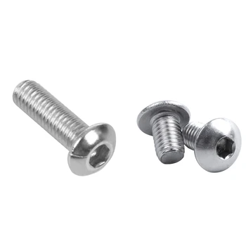 

80Pcs Stainless Steel Button Head Screw, Hex Socket Bolts Type:M5 / 5Mm Bolt - 50Pcs M5 X 8Mm & 30Pcs M3 X 10Mm