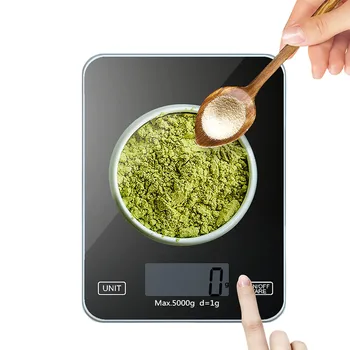 

Slim LCD Electronic Digital Kitchen Scale Coffee Scale Tempered Glass 5kg/0.1g Mini Household Portable Kitchen Food Baking Scale