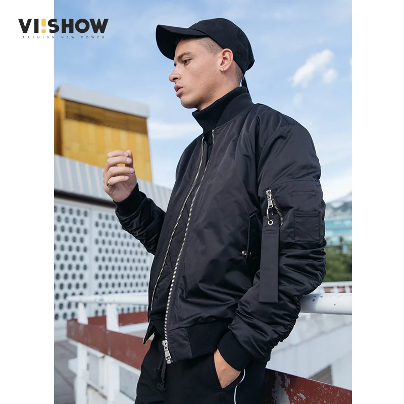 Бренд VIISHOW 2018 зимние куртки бомберы для мужчин модные облегающие черные