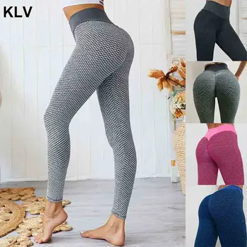 

Womens High Waist Ruched Butt Lift Yoga Pants Tummy Control Stretchy Seamless Leggings Booty Textured Workout Tights