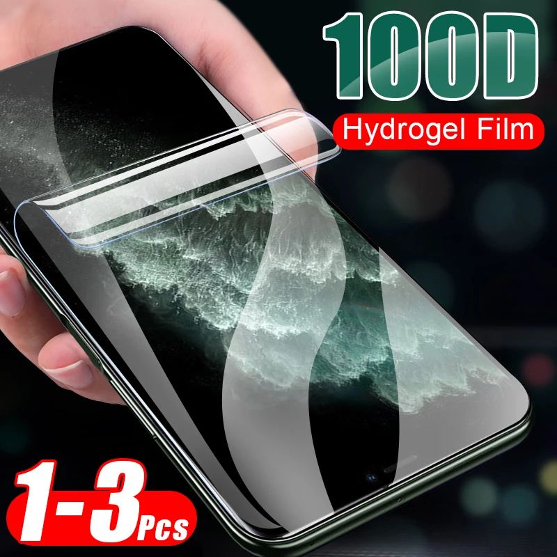 3 шт. 100D Гидрогелевая пленка полное покрытие для IPhone 11 Pro XR X XS Max Защитная 8 7 6 6s Plus |