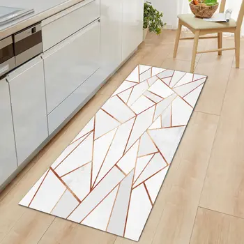 

Marble patterned carpet strip floor mat flannel stone pattern doormat non-slip water-absorbent kitchen and bathroom rug