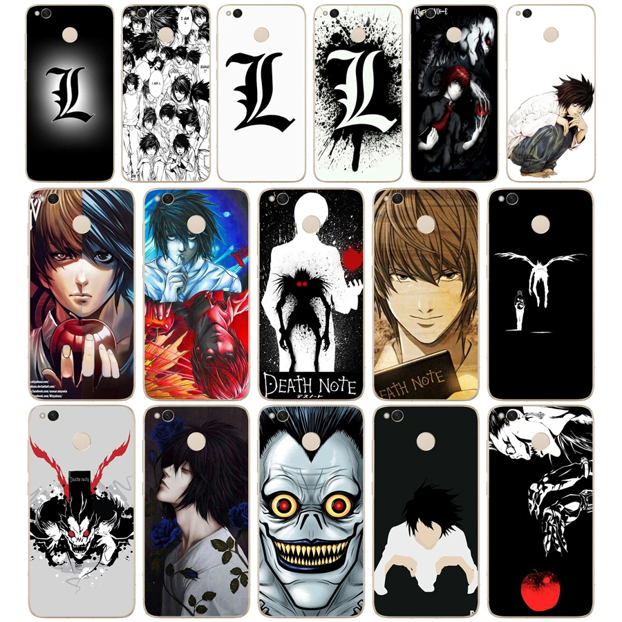 

12DD Anime Death Note design Soft Silicone Cover Case for Xiaomi Xiaomi Redmi 4a 5 plus Note 4 4x 5a pro mi a1 case
